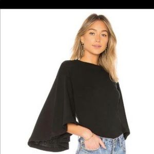 Citizens of humanity black flutter sleeve top